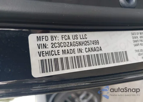 2022 Dodge Challenger Sxt from USA, damaged, VIN 2C3CDZAG5NH257499